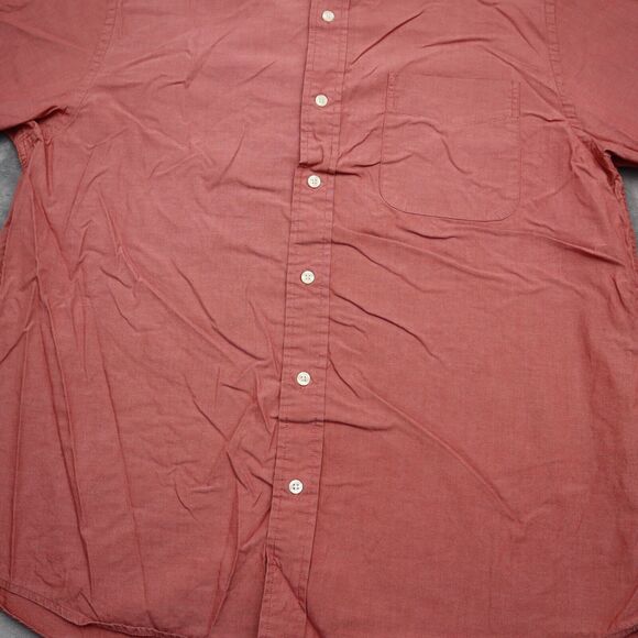 Eddie Bauer Shirt Mens L Red Relaxed Fit Short Sleeve Button Up Casual - Picture 8 of 16